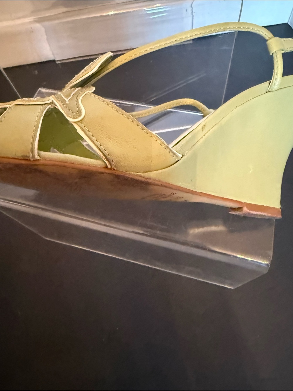 Carlos by Carlos Santana Olive Green Slingback Wedge Sandals size 8M - Picture 10 of 10